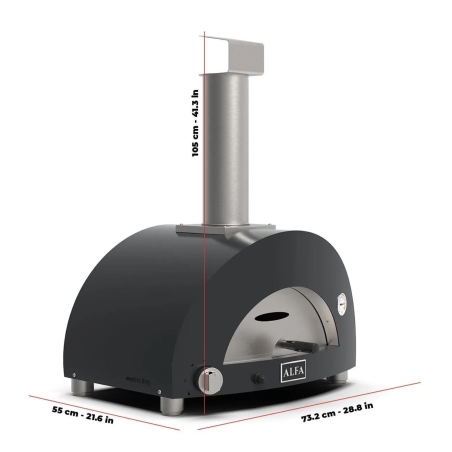 Forno a GAS 1 pizza Rosso Antico ALFA REFRATTARIALFA FORNI