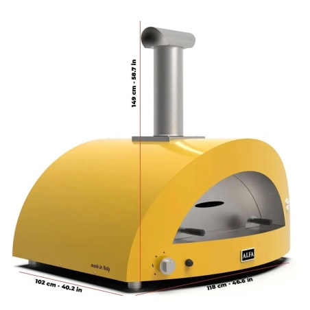 Forno a GAS 5 pizze Giallo ALFA REFRATTARIALFA FORNI