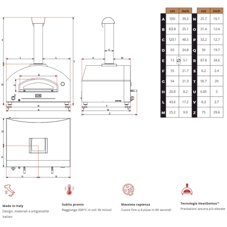 Forno a gas 2 pizze linea Futuro FXFT-2P-GSB - Alfa Forni -9