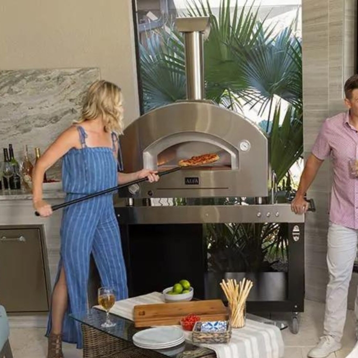 Forno a GAS 4 pizze Silver Black ALFA REFRATTARI FuturoALFA FORNI