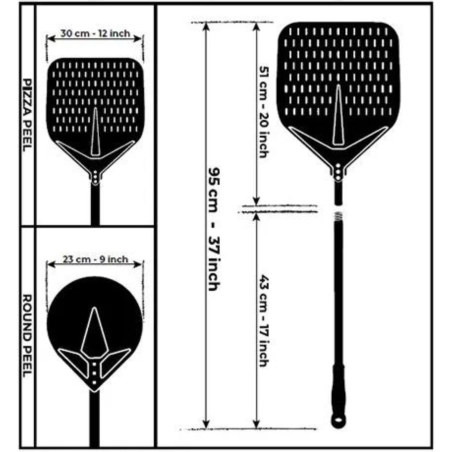 Set pale pizza snodabili AC-SETM Alfa Forni MEDIUM -2