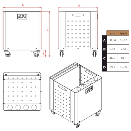 Portapale Dado Alfa RefrattariALFA FORNI