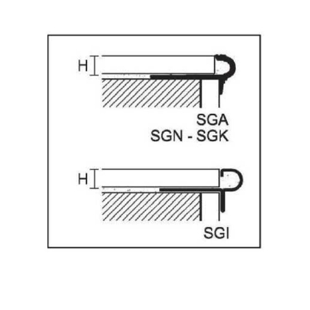 Profilo per scale in acciaio Cerfix Prostep SGI -3
