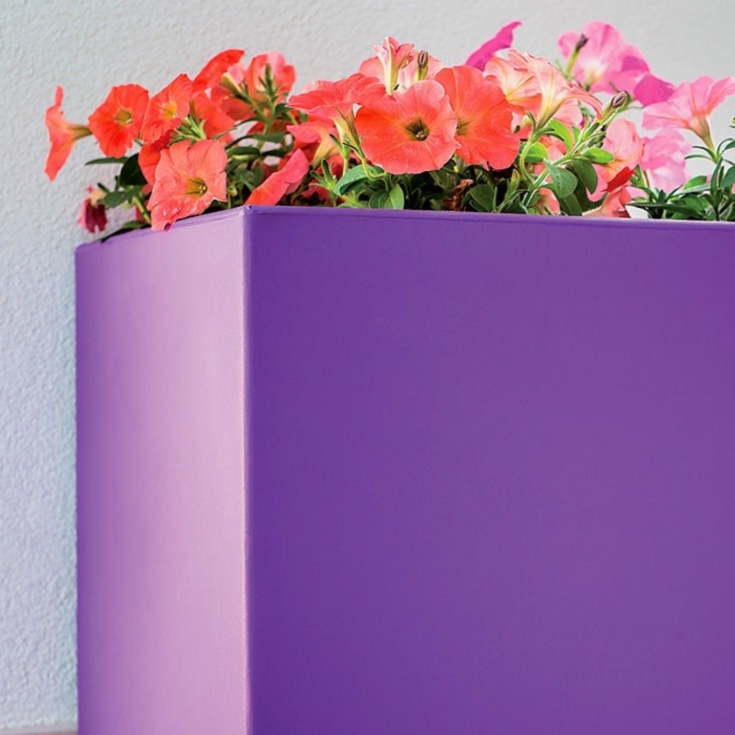 Vaso da giardino colorato quadrato 40 cm Cube Monacis -20