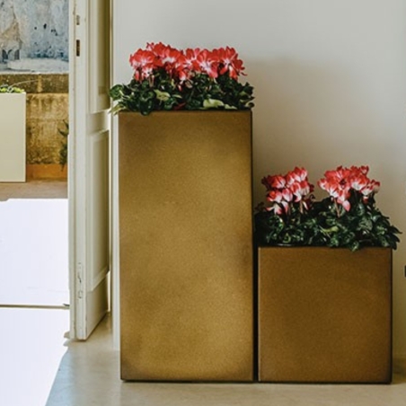 Vaso alto da giardino 80 cm Cube Top Monacis -8