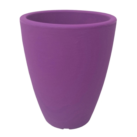 Vaso piante colorato in polietilene 38cm Adone Round Monacis -13