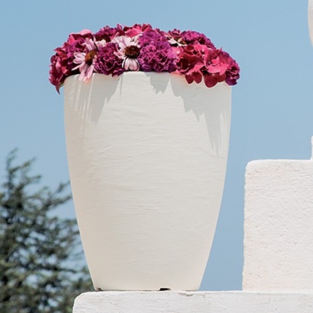 Vaso piante colorato in polietilene 38cm Adone Round Monacis -22