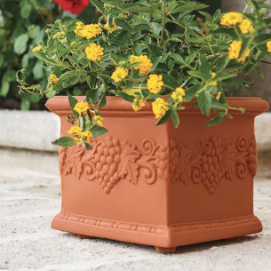 Fioriera da esterno in polietilene Quadro Uva 35 cm Monacis -2