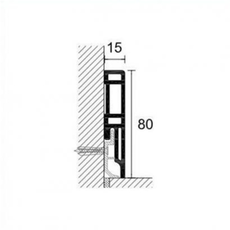 Battiscopa in PVC colorato 250cm PVC Line 8613 - 50 Metri -2