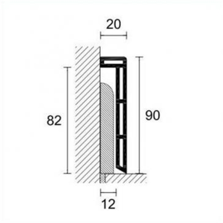 Copri Battiscopa in PVC 8614 Bianco goffrato 90x20 mm - Profilpas -2