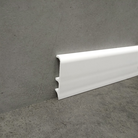 Battiscopa in PVC 8603 Bianco 555 70x15 mm 100Mt - Profilpas -1