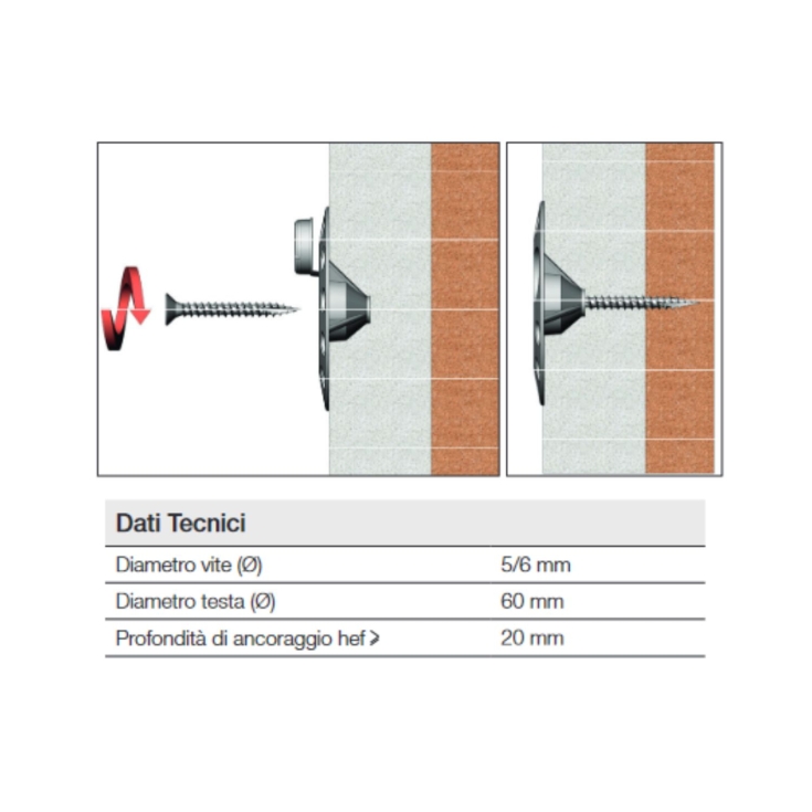 Disco per fissaggio su legno D60 STS -2
