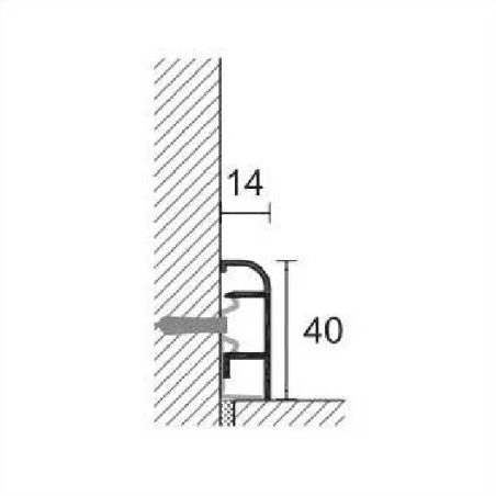 Terminali DX/SX per Battiscopa Metal line 97/4 - Profilpas -2