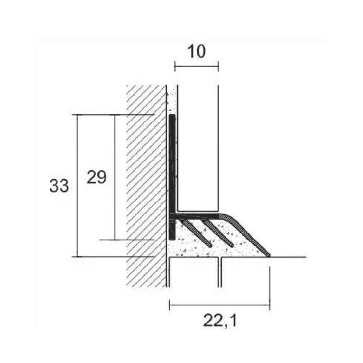 Profilo PVC sanitari e rivestimento Sanibord Alu BP/22 - Profilpas -2