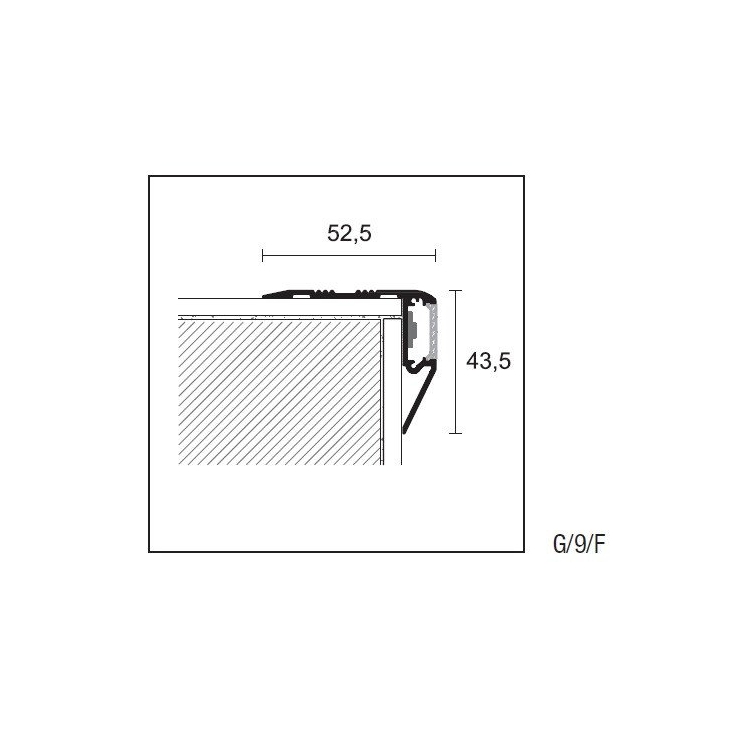 Profilo paragradino luminoso PROLIGHT PROTECT G/9/F -2
