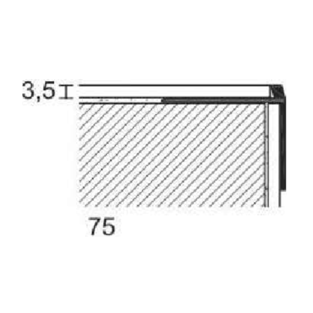 copy of Battiscopa alluminio anodizzato per applicazioni di pannelli in cartongesso Metal Line 100 -2