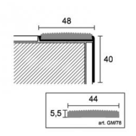 Profilo per scale 340 cm PROTECT 78/F Profilpas -2