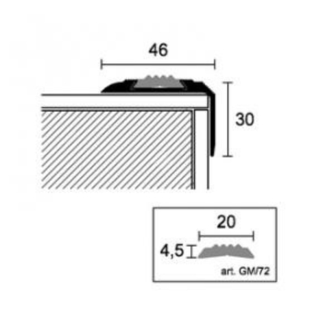 Paragradino in alluminio 340 cm PROTECT 72/F Profilpas -2