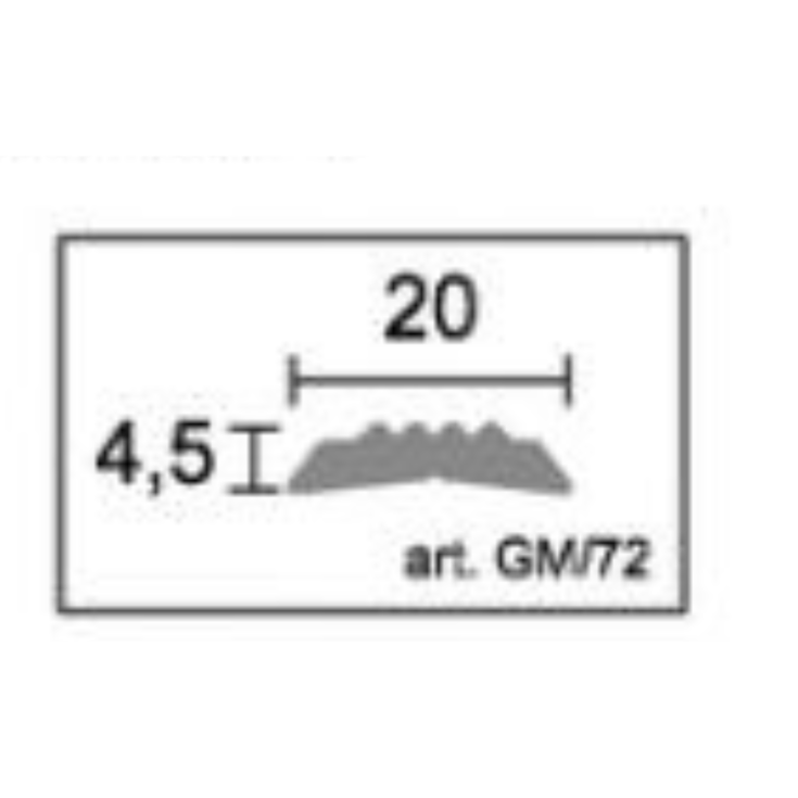 Gomma rigata per profilo PROTECT 72/F Profilpas -2