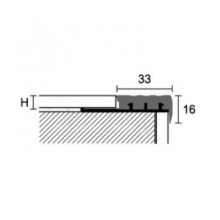 Profilo per scale in PVC 270cm CERFIX PROSTEP SP Profilpas -2