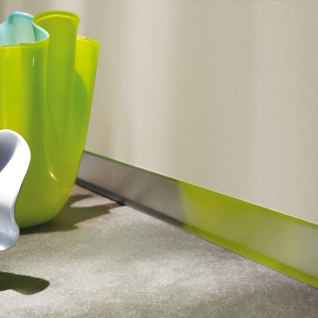 Battiscopa in alluminio anodizzato argento Metal Line 90 Profilpas -8