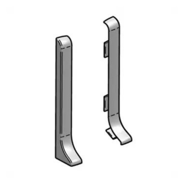 Terminale dx/sx per battiscopa Metal Line 90 Profilpas -1
