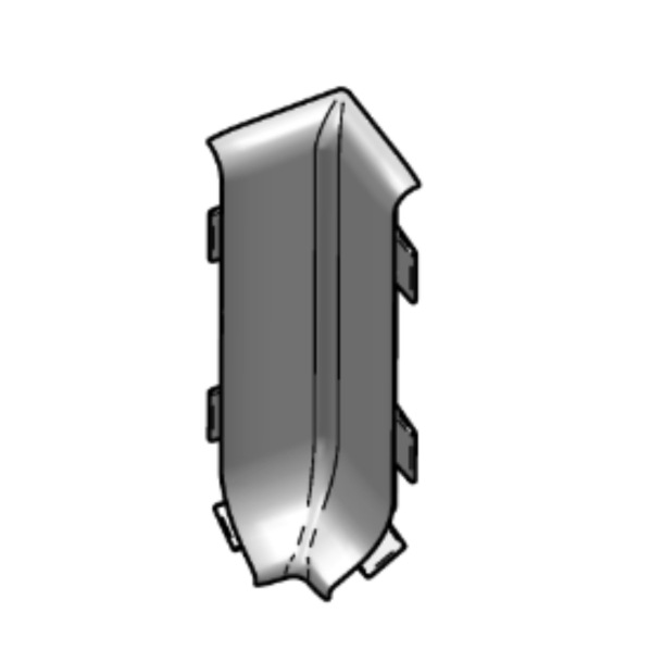 copy of Battiscopa alluminio anodizzato per applicazioni di pannelli in cartongesso Metal Line 100 -1