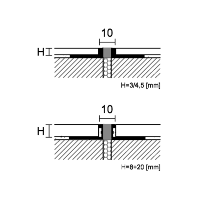 Giunto di dilatazione per pavimenti in alluminio e nero PROJOINT DIL NTA Profilpas -2