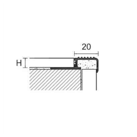 Profilo per scale in alluminio naturale 270cm CERFIX PROSTEP SMA Profilpas -2