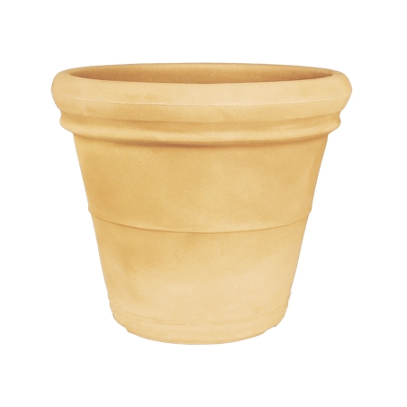 Vaso da giardino Ø 50 cm doppiobordo liscio 50 Rome Monacis -11