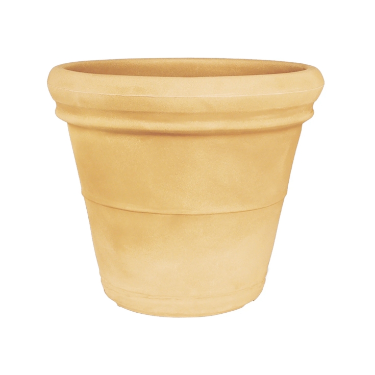 Vaso da giardino Ø 65 cm doppiobordo liscio 70 Rome Monacis -9