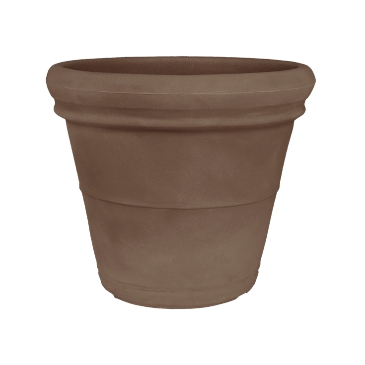 Vaso da giardino Ø 90 cm doppiobordo liscio 90 Rome Monacis -9