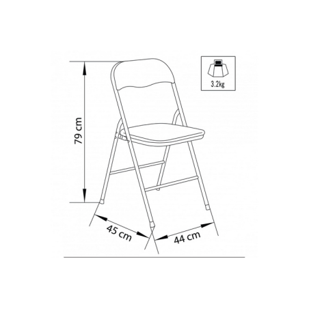 Sedia pieghevole salvaspazio imbottita a tema Londra -3