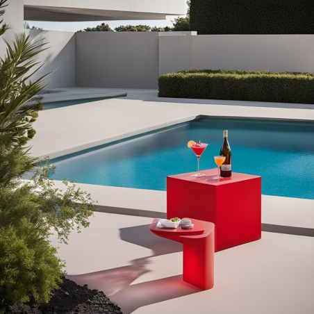 Cubo da arredo colorato in polietilene 35 cm Icekub Kloris -3