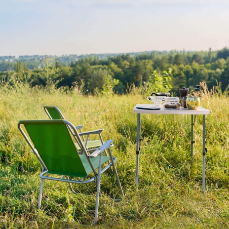 Tavolino da campeggio pieghevole 80x60 cm -9