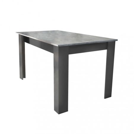 Tavolo allungabile da 160 a 200 cm antracite e grigio scuro effetto cemento - Gemma -3