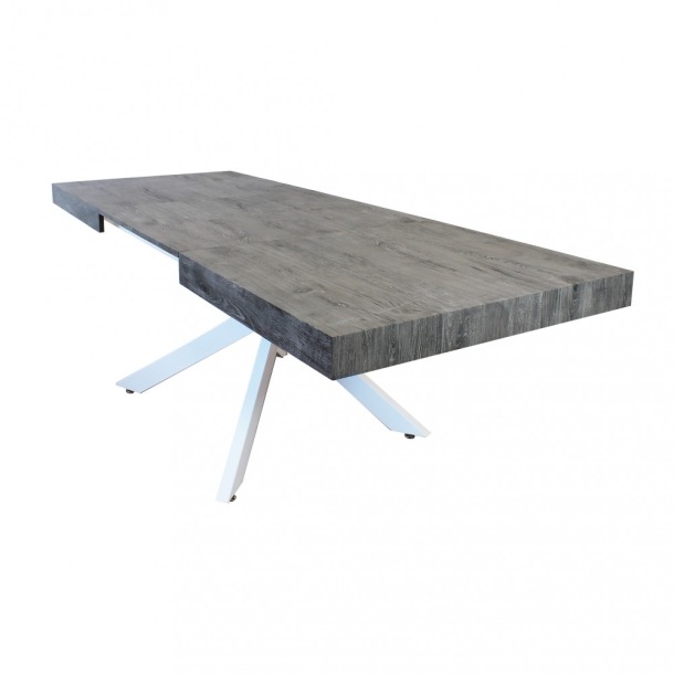 TAVOLO ALLUNGABILE DARREN ANTRACITE EFFETTO LEGNO 160/240 X 90