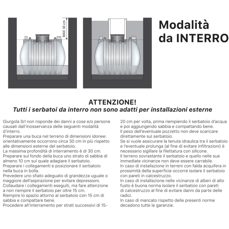 Serbatoio da interro PE atossico a panettone -3