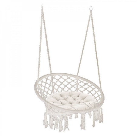 Poltrona sospesa con cuscino Beige LUXORY ROUNDEDILIAMO EDENYA