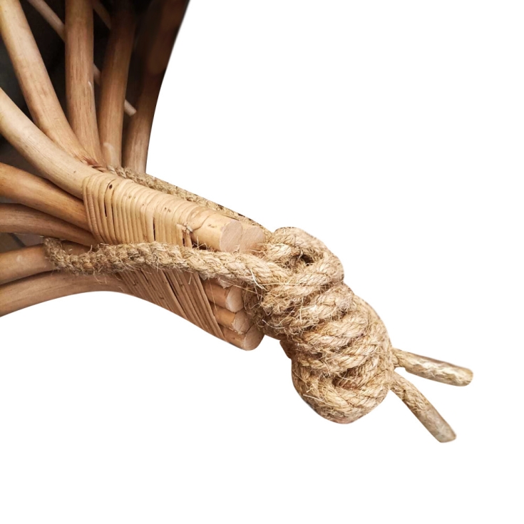 Dondolo in fibra naturale con cuscini beige CALYPSOEDILIAMO EDENYA