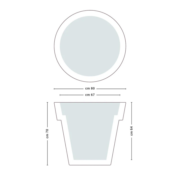 Vaso Luminoso Gemma Bright Monacis - Polietilene Made in Italy -16