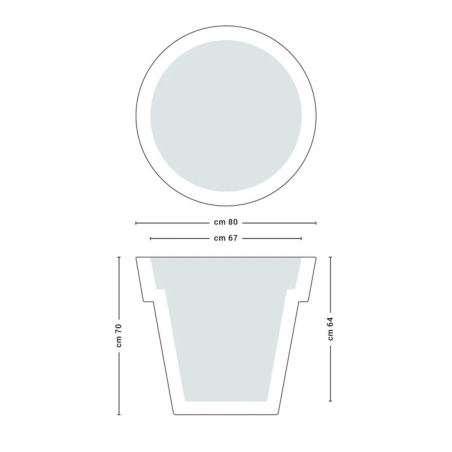 Vaso Luminoso Gemma Bright Monacis - Polietilene Made in Italy -16