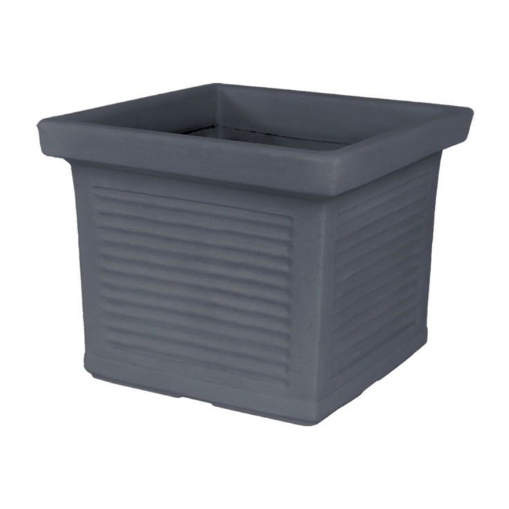 Vaso da Giardino Quadro Millerighe in polietilene Monacis -5