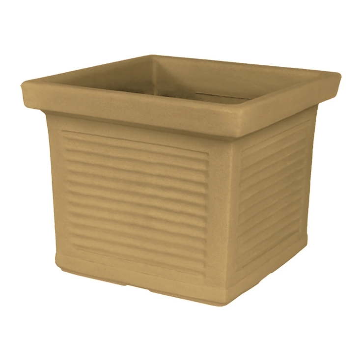 Vaso da Giardino Quadro Millerighe in polietilene Monacis -6