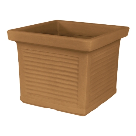 Vaso da Giardino Quadro Millerighe in polietilene Monacis -8