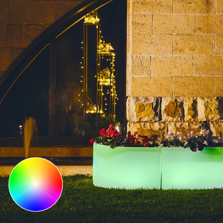 Vaso luminoso led angolare Flowerpot Bright Monacis -6