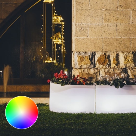 Vaso luminoso led angolare Flowerpot Bright Monacis -2