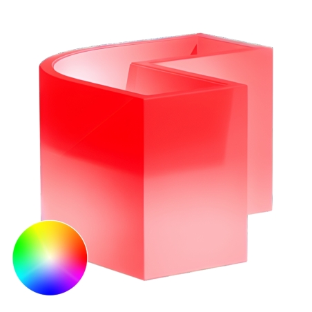 Vaso luminoso led angolare Flowerpot Bright Monacis -12