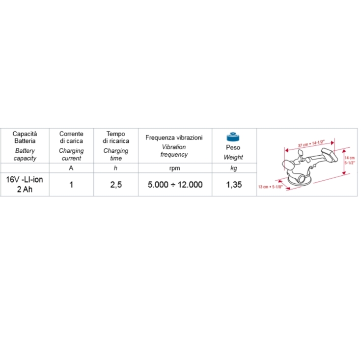 Ventosa battente Battile Pro 2 batterie MontolitMONTOLIT