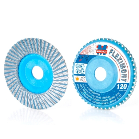 Disco diamantato lamellare grana media 120 Montolit FLEXIMONTGM -1